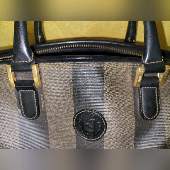 🖤💛FENDI Mini Vintage Penguin Striped Satchel - Picture 9 of 14